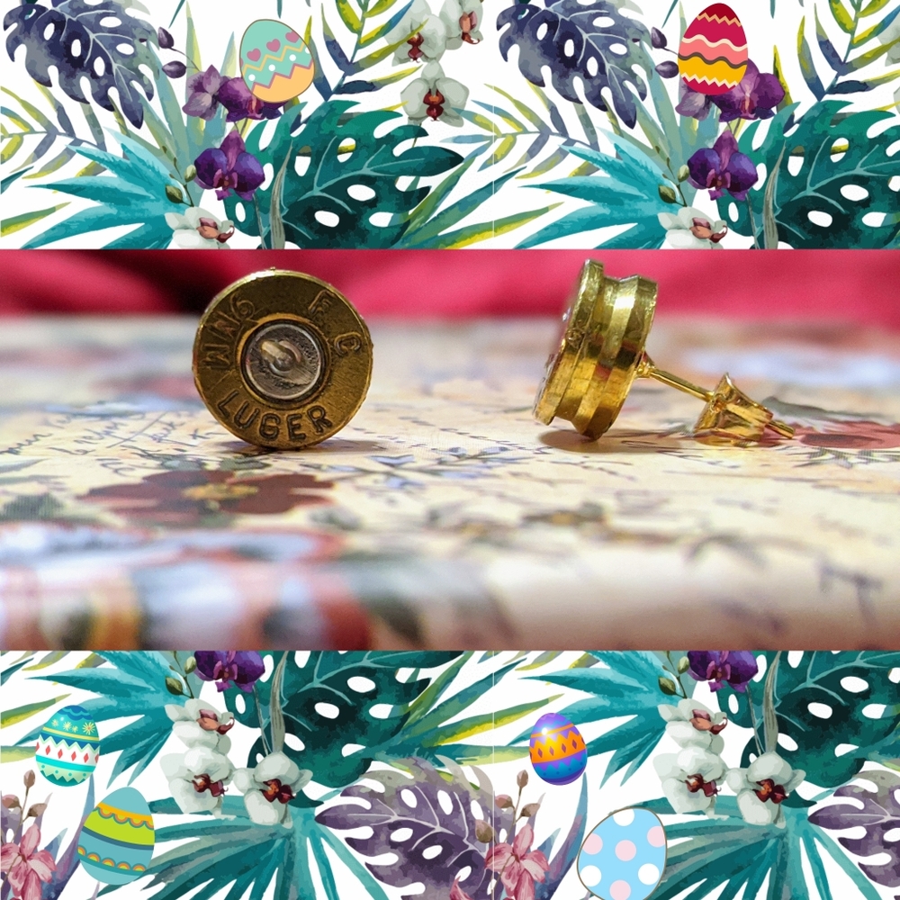 9mm gold plated & silver plated earrings